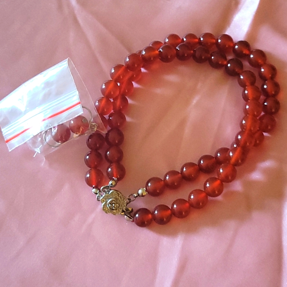 Red Agate Bead Bracelet/Anklet